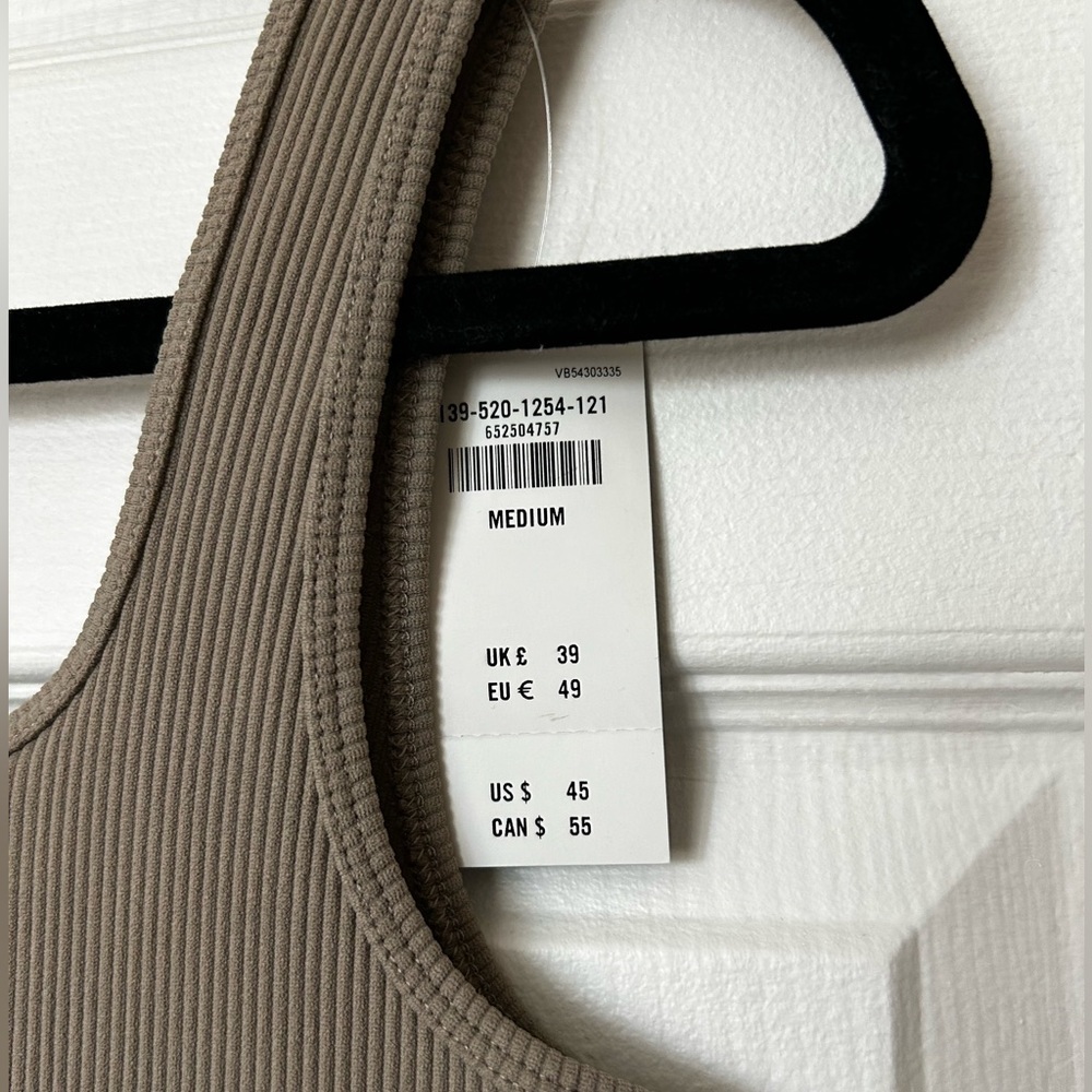 NWT Abercrombie Cotton Ribbed Seamless Squareneck Bodysuit - Picture 4 of 7
